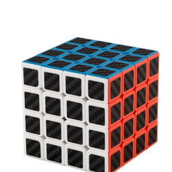 4X4 Carbon Fıber Profesyonel Speed Cube 4X4 Karbon Fiber Zeka Sabır Küpü